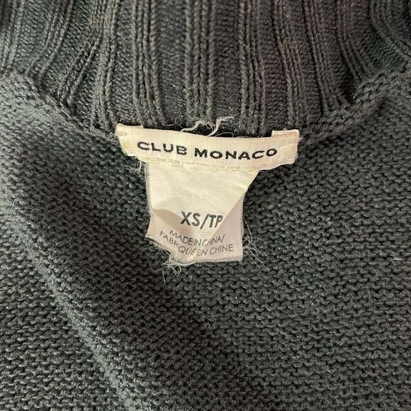 Club Monaco Draped Cardigan, Slate Grey, Size Extra Small, Open-Front. - Picture 4 of 4